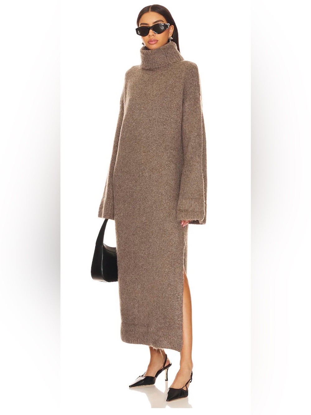 $131 NWT SNDYS Willow Sweater Dress in Ash Grey Maxi Knit
